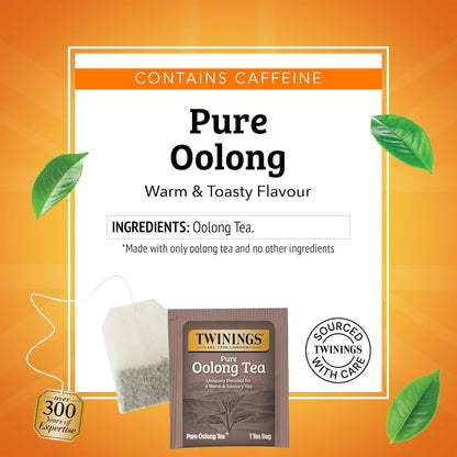 Twinings of London Oolong Tea Bags - Pure Flavor, 20 Count | Pack of 6 for Tea Lovers