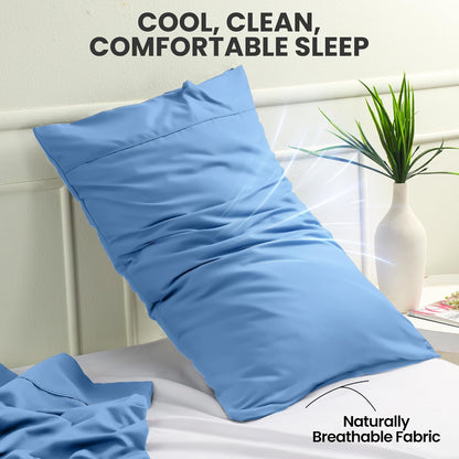 Utopia Bedding King Size Pillow Cases 2-Pack - Soft Brushed Microfiber - Oeko-TEX Certified, 20x40 Inches | Dutch Blue