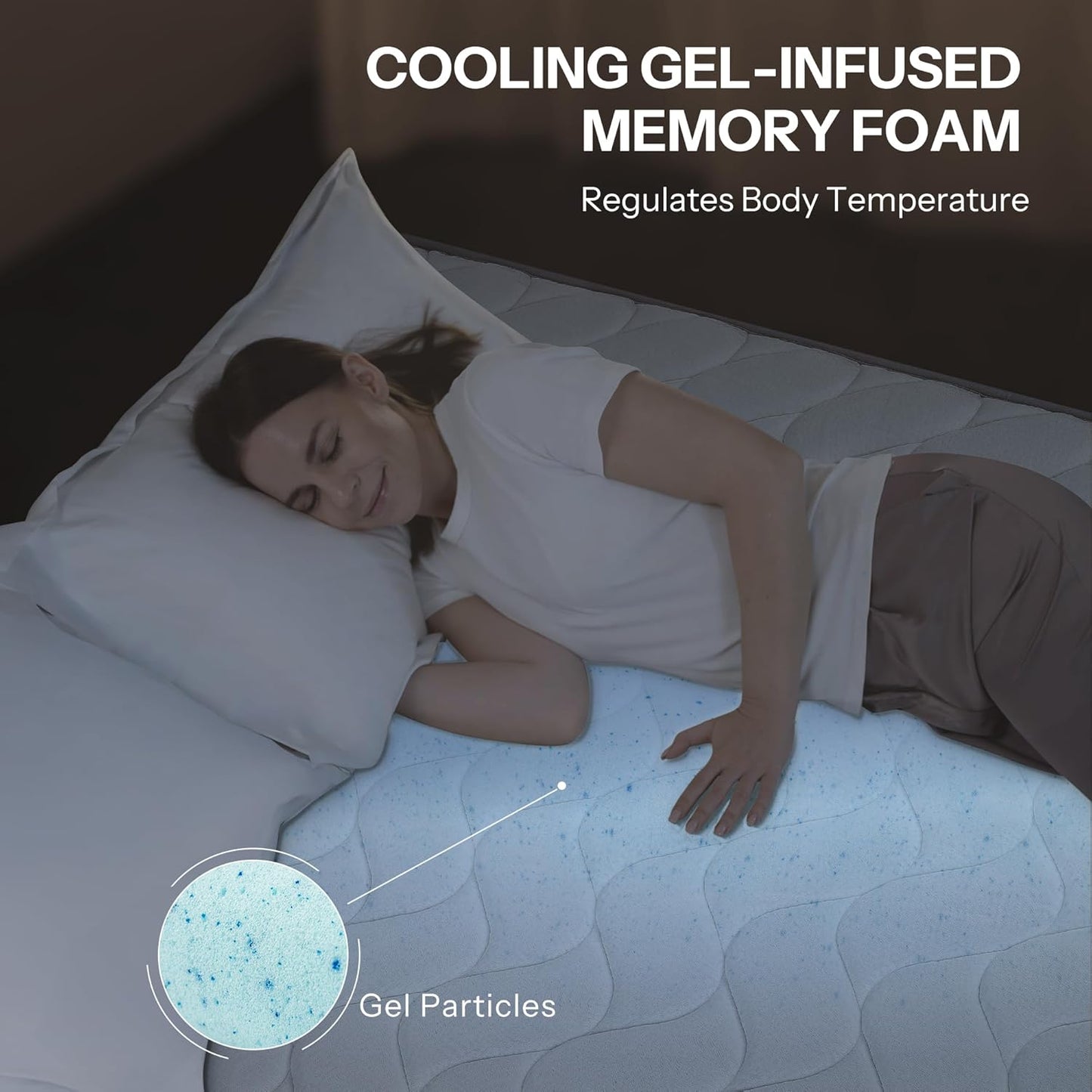 Serene 10 Inch King Hybrid Mattress - Premium Cooling Gel Memory Foam & Pocketed Coils for Spine Alignment | Medium Firm, Fiberglass-Free, CertiPUR-US Certified, Made in USA