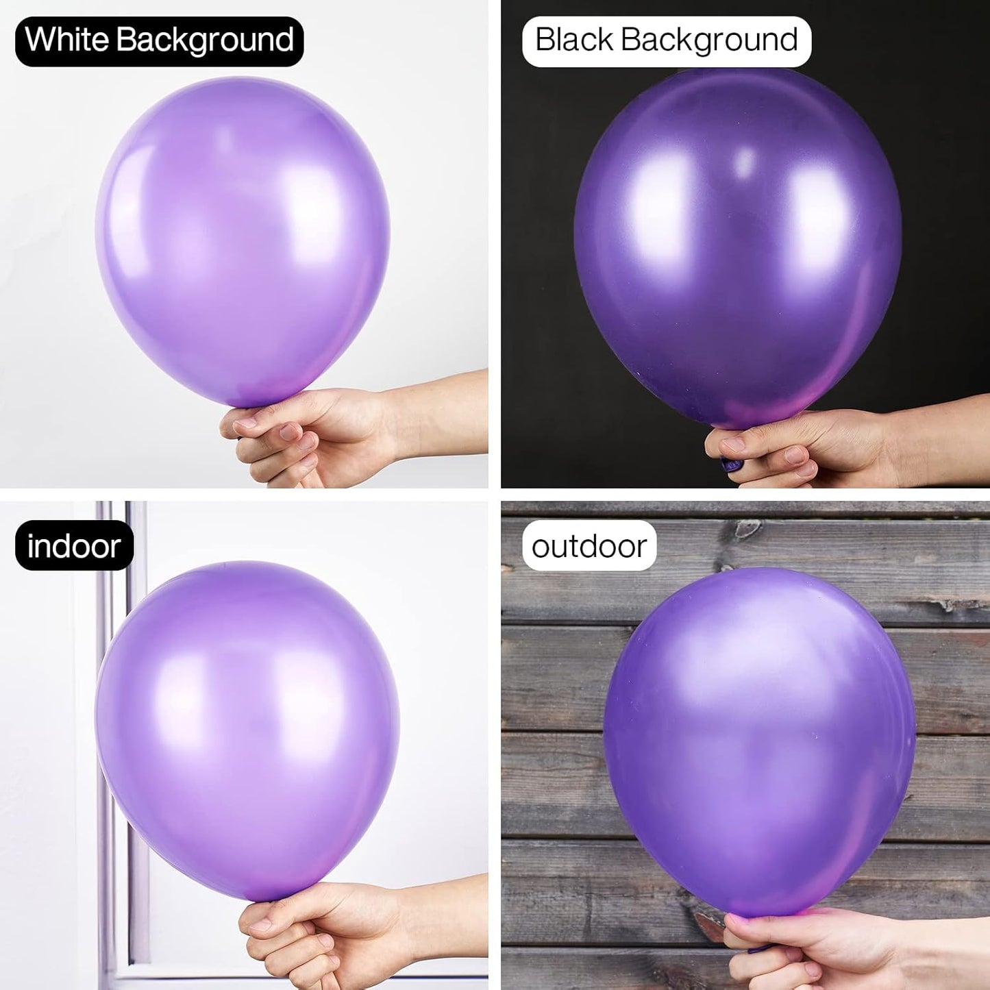 PartyWoo Dark Purple Balloons - 50 Pcs 12 Inch Pearl Latex Helium Balloons for Celebrations