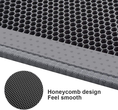 Pieviev Cat Litter Mat - Double Layer Waterproof Urine-Proof Design | Gray, 24x15 Inch