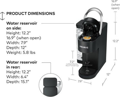 Keurig K-Supreme SMART Coffee Maker - MultiStream Technology for 6-12oz Brews | Sleek Black Design