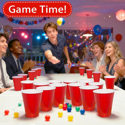 Red Plastic Cups - 16 oz Disposable Party Cups for Birthdays, Picnics & Easter | 100 Count
