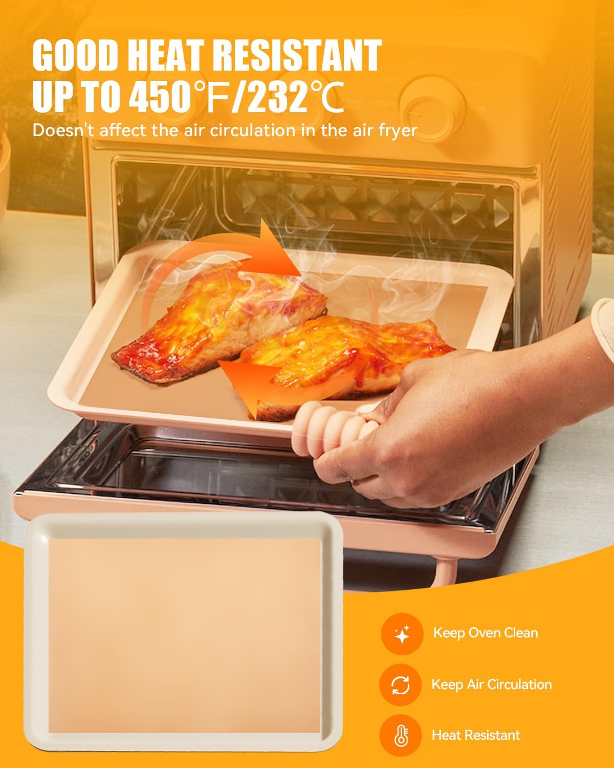Our Place 130PC Air Fryer Paper Liners - Nonstick Disposable Parchment Sheets for 12.7 Quart Oven