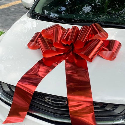 Big Car Bow - 30 Inch Giant Red Gift Bow for Cars, Birthdays, Christmas & Parties | Perfect for Present & Home Decor