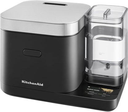 KitchenAid 8-Cup Grain & Rice Cooker - Automatic Sensing Scale & Water Tank, Black Matte