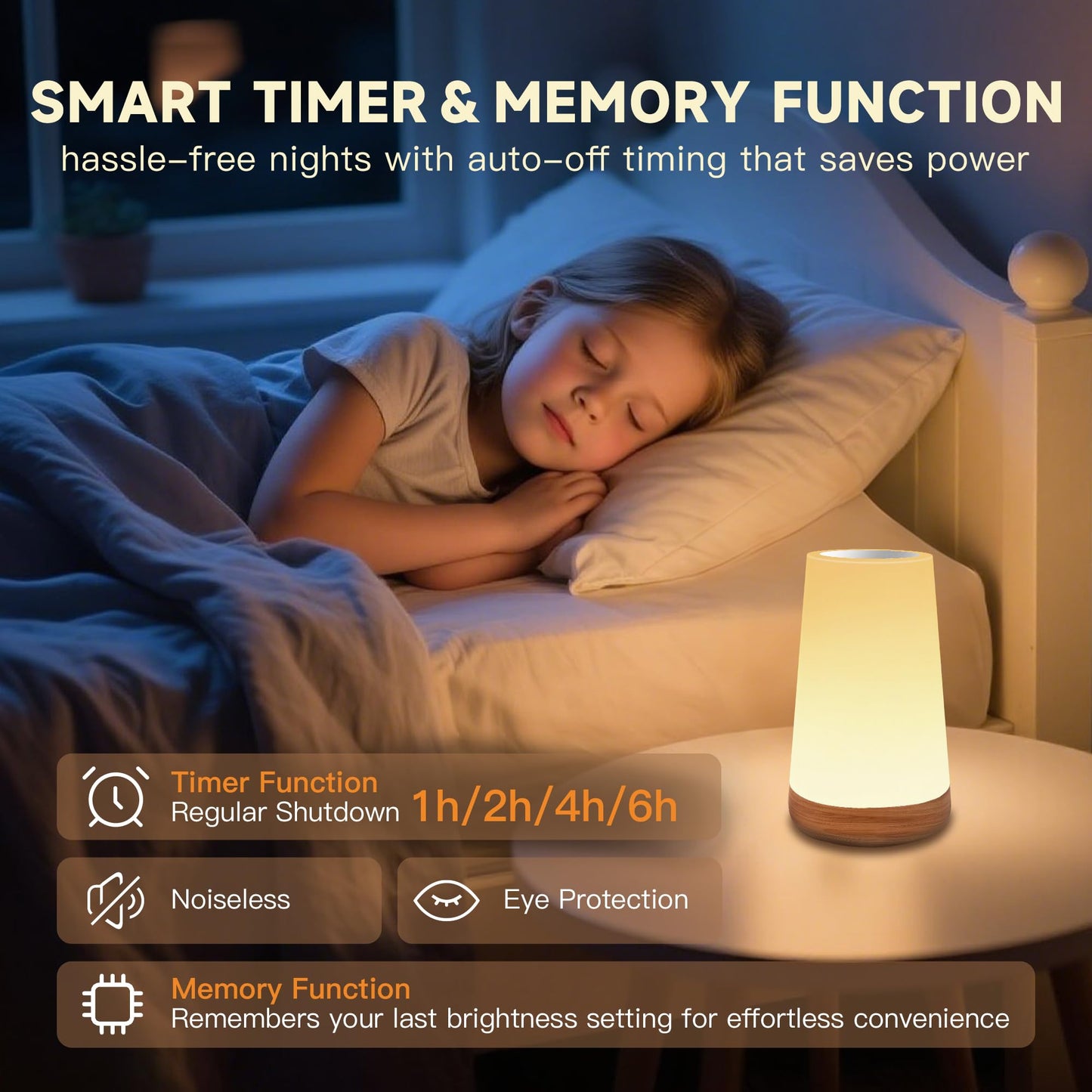 Yonito Night Light for Baby Nursery, 13 Colors Changing Touch Dimmable Night Lamp with Timer, Rechargeable Kids Night Light Portable for Bedtime Routine Baby Breastfeeding