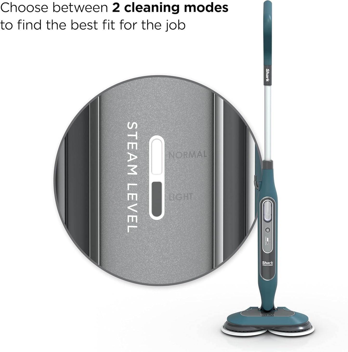 Shark Steam & Scrub Hard Floor Steam Mop - All-in-One Sanitizing with 2 Steam Modes & XL Water Tank | Teal S8002BRN