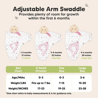 3-Pack Organic Baby Swaddle Sleep Sacks - Swaddles for Newborns, Infant 3-6 Months, Baby Girls, Boys, Soft & Snug Newborn Sleep Sack, Nursery Swaddling Blankets (Nordic, L)