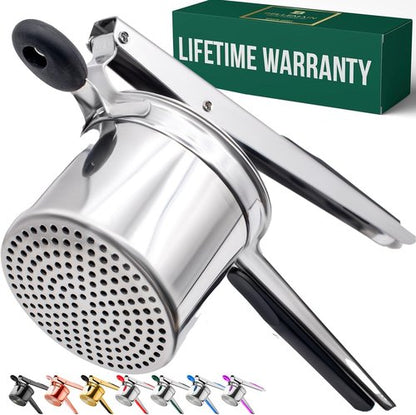 Bellemain Large Potato Ricer - Heavy Duty Stainless Steel Masher for Smooth Mashed Potatoes & Gnocchi | 15oz