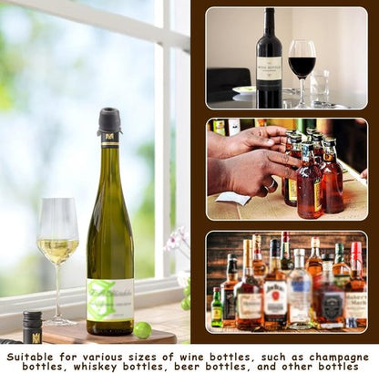 8 Pcs Silicone Wine Stopper, Reusable Wine Stoppers For Wine Bottles, Keep Wine Fresh,Suitable For Family Use(4 Colors)