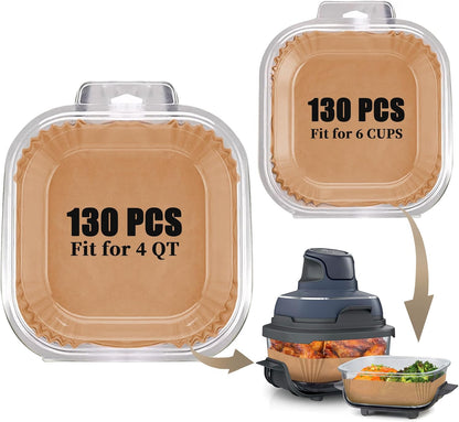 Ninja Crispi Air Fryer Liners - 260 PCS Non-Stick Parchment Paper for 4-in-1 Cooking System