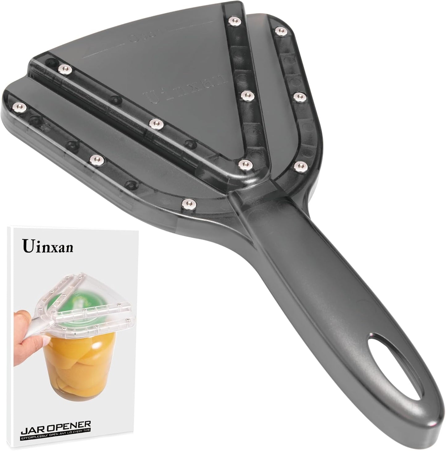 Skiennix Jar Opener - Easy Twist Off Bottle Caps for Seniors & Arthritis Relief | Handheld Kitchen Gadget (Black)