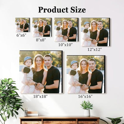 JOXOFO Custom Photo Tiles - Personalized Peel and Stick Picture Frames | 9-Piece Collage Wall Decor Gift