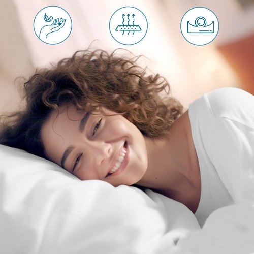 California Design Den 4 Piece Bedding Bundle - Set of 2 Sage Green Pillowcases, 400 Thread Count, 100% Cotton Sateen with 2 Pack Bed Pillows - King