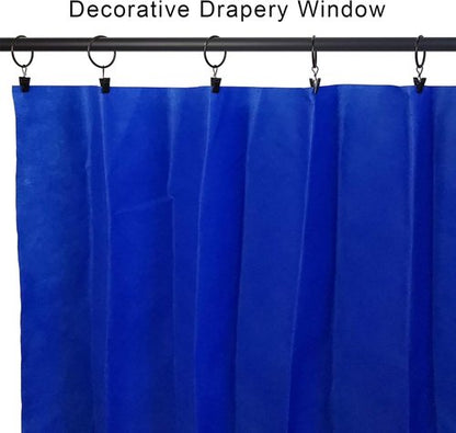 40 Pack Black Curtain Rings by [Brand Name] - Durable Drapery Clips with 1.26 in Interior Diameter