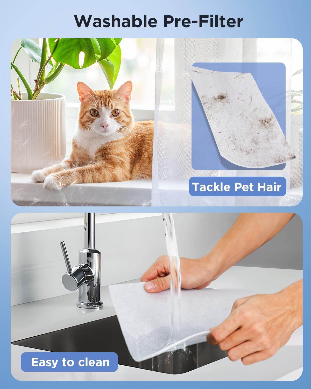 MOOKA Air Purifier - Large Room Coverage Up to 2200 Sq.Ft | Washable Filter & PM 2.5 Display for Pets & Home
