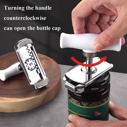Skiennix Jar Opener - Easy Twist Design for Seniors with Arthritis | Adjustable Wood Handle Gripper