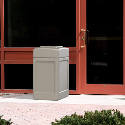 Commercial Zone Products 732102 Square Waste Container,Beige,42 Gallon