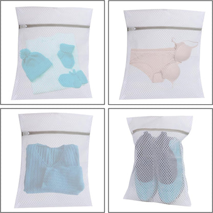 Mesh Laundry Bags Set by [Brand Name] - 12 x 16 Inches Delicate Lingerie Wash Bags (4 Pack)