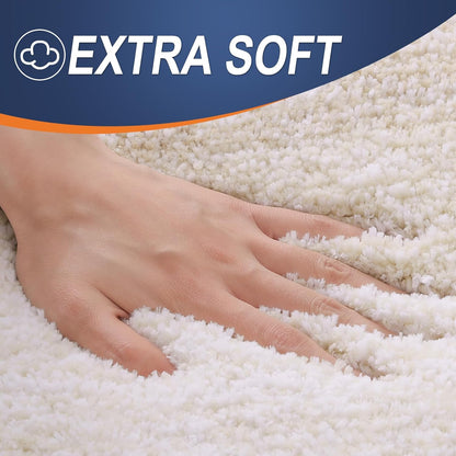 OLANLY Bathroom Runner Rug - Extra Soft Microfiber Mat 70x24 | Quick Dry & Washable, Light Beige