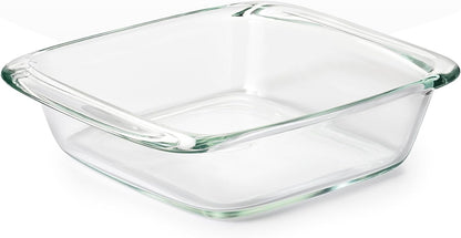 OXO Good Grips Glass Baking Dish Set - Freezer-to-Oven Safe, 3 Qt & 2 Qt with Lids | Clear, 9 x 13 & 8 x 8