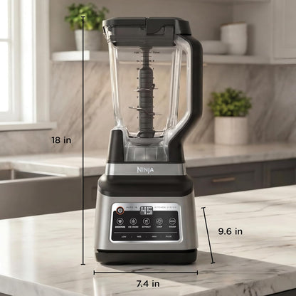 Ninja BN801 Professional Plus Kitchen System - 1400W Blender & Food Processor with Auto IQ | 72oz Pitcher, 64oz Bowl, 2 To-Go Cups, Grey