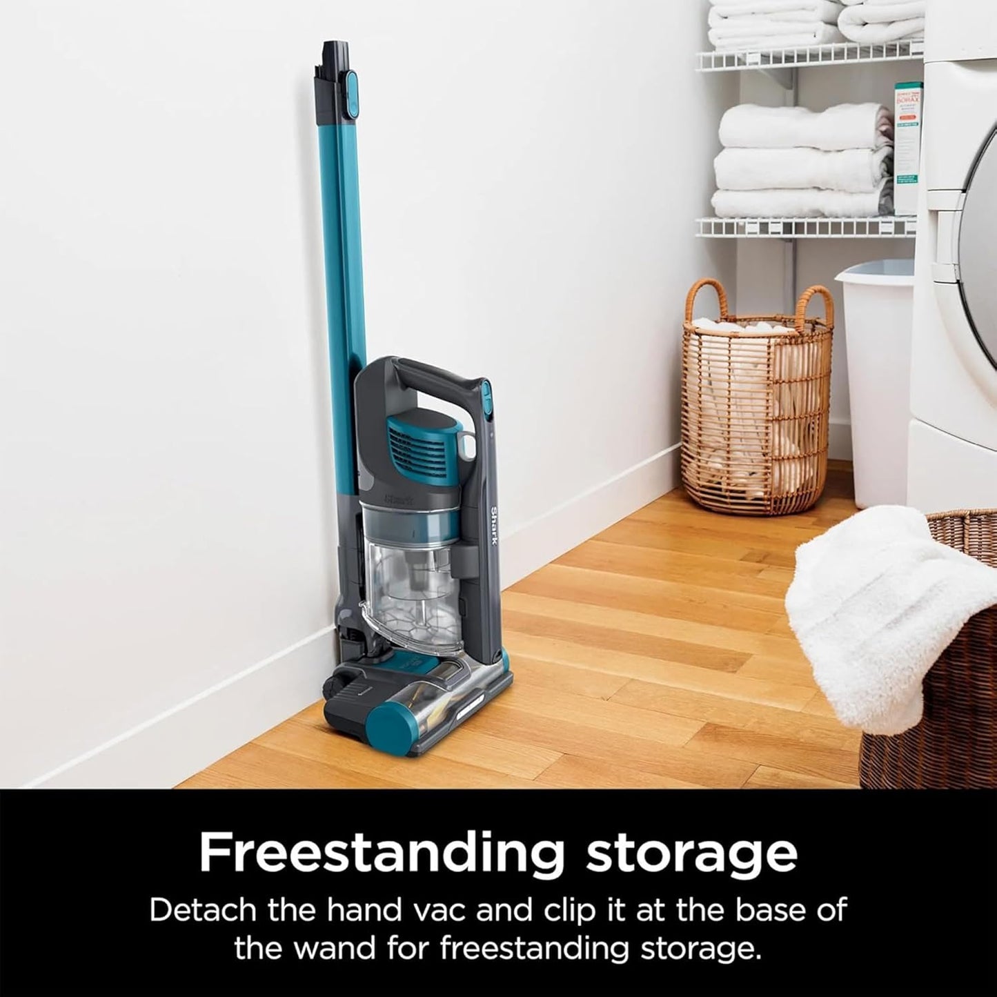 Shark Pet Pro Cordless Stick Vacuum Cleaner - Self-Cleaning Brushroll, 40 Min Runtime, XL Dust Cup, Teal/Grey