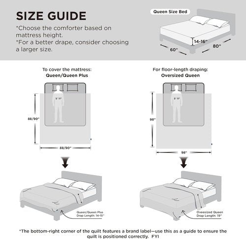 Bedsure Comforter Duvet Insert - Oversized King All-Season Down Alternative Bedding, Cream 116 x 98 Inches