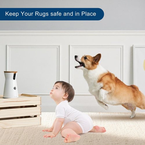 Coyacool Non Slip Rug Pads for Hardwood Floors, 8x10 Rug Pad Gripper for Area Rugs, Under Carpet Anti Skid Mat, Black, Keep Your Rugs Safe and in Place