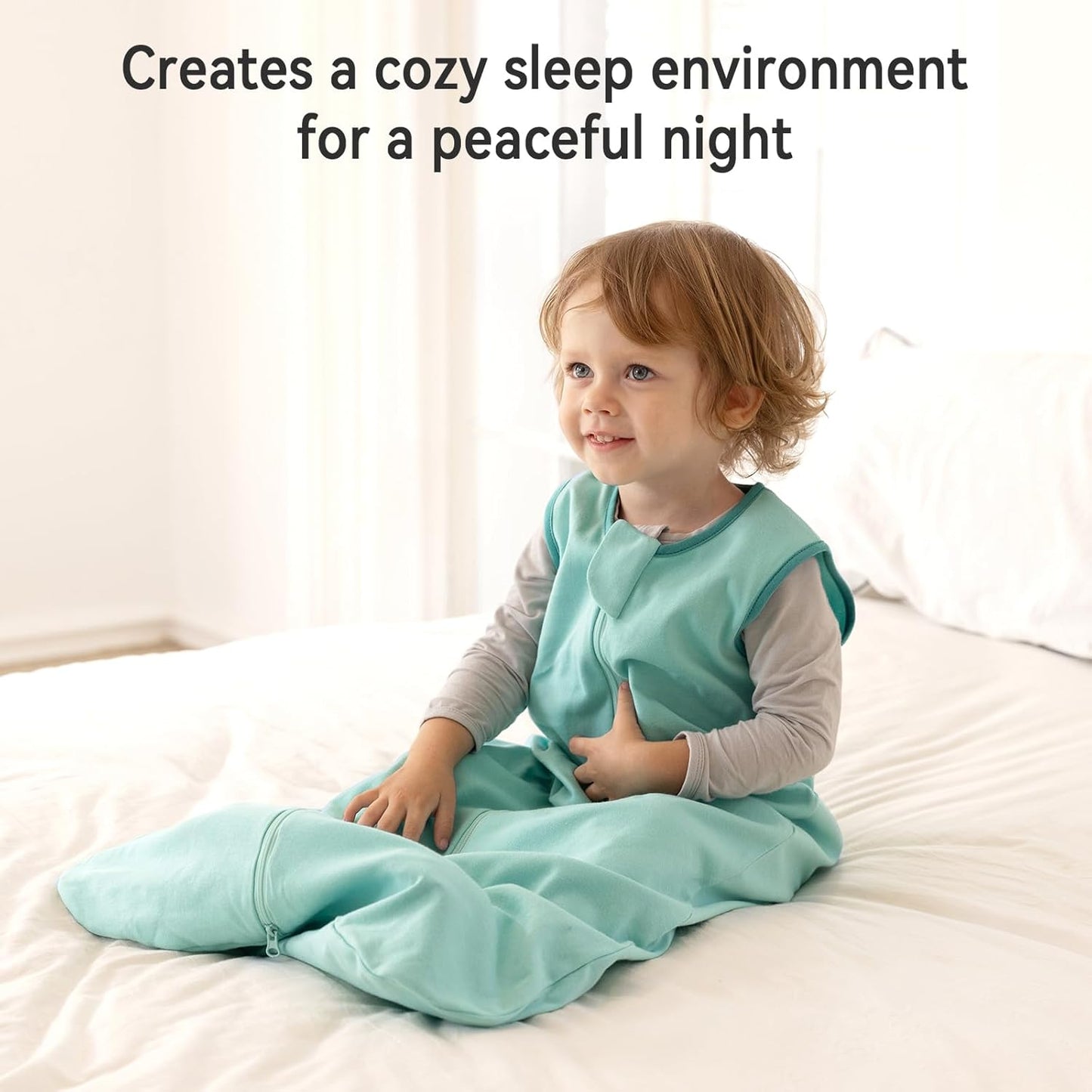 Skiennix Baby Sleep Sack | 100% Cotton Wearable Blanket for 12-18 Months | 3-Pack, Breathable & Lightweight with 2-Way Zipper
