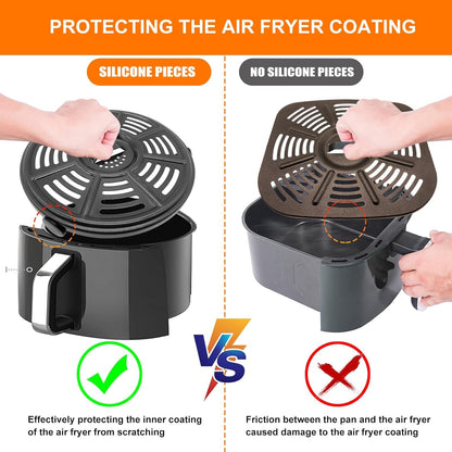 Ninja Air Fryer Accessories - 8.2'' Round Food Grade Grill Pan & Crisper Plate - Dishwasher Safe