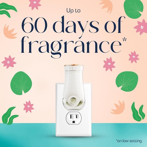 Glade PlugIns Refills Air Freshener - Lush Greens & Water Lotus | Scented Essential Oils, 0.67 Fl Oz, 5 Count