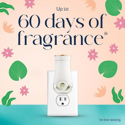 Glade PlugIns Refills Air Freshener - Lush Greens & Water Lotus | Scented Essential Oils, 0.67 Fl Oz, 5 Count