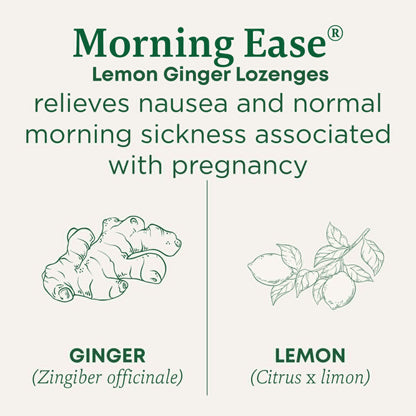 Traditional Medicinals Organic, Morning Ease Lozenges, Lemon Ginger - Supports Pregnancy Nausea Relief & Morning Sickness Associated with Normal Pregnancy - 30 Individually Wrapped Lozenges