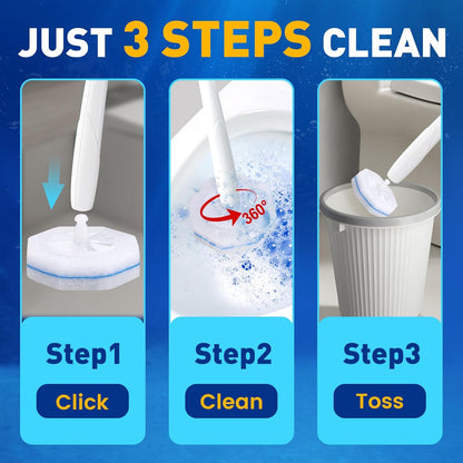 Regine Switzerland Toilet Brush Refills - Disposable Hygienic Scrubber Pads | 150 Count