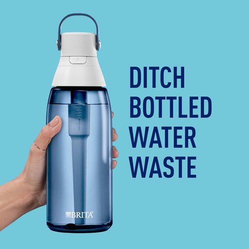 Brita Premium Filtering Water Bottle - BPA-Free, Reusable, Night Sky | 36 oz, Lasts 2 Months