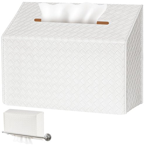 NiHome PU Leather Tissue Box Cover for Kleenex Hand Towels, Versatile Design for Countertops and Towel Racks, Leather Enhances Home Decor, Easy to Use with Exquisite Edging Craftsmanship
