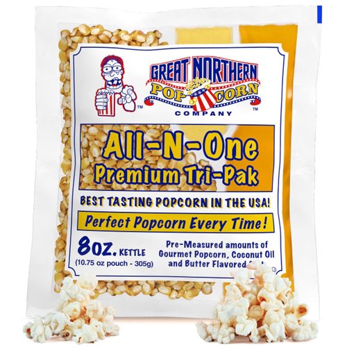 Great Northern Popcorn | Movie Theater Style 12-Count Popcorn Packs - Pre-Measured 8-Ounce Kernel, Salt & Oil