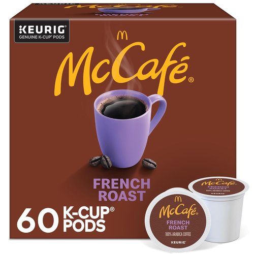 McCafe French Roast Coffee K-Cup Pods - Dark Roast, Single Serve, 60 Count (6 Packs of 10)