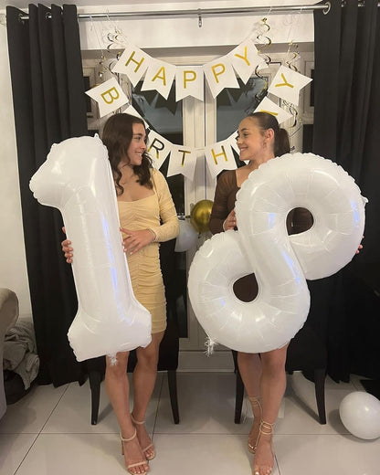 Translucent Number 11 Balloon - 40 Inch White Birthday Decoration for 11th Year Party Supplies