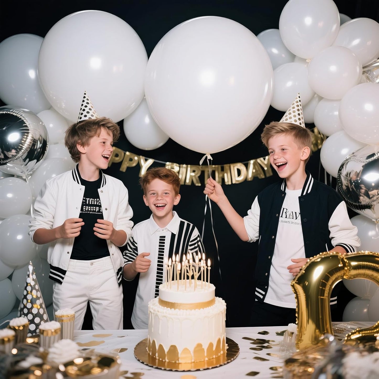White Balloons | 18 Inch Large Latex Helium Balloons for Weddings, Birthdays & Baby Showers