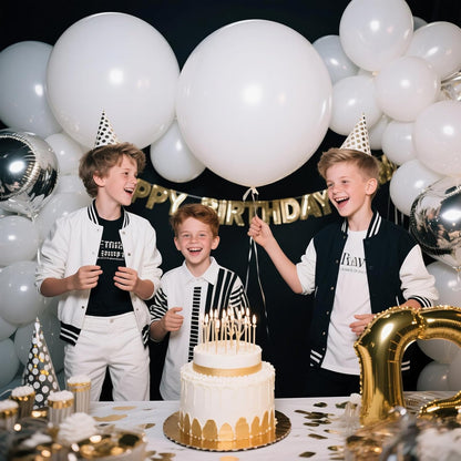 White Balloons | 18 Inch Large Latex Helium Balloons for Weddings, Birthdays & Baby Showers