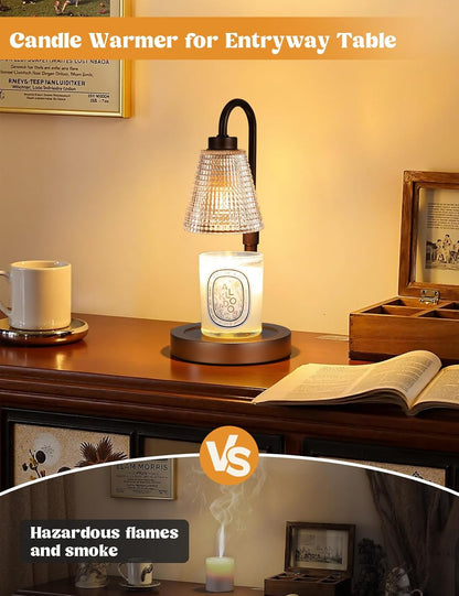 Big Brown Candle Warmer Lamp - Dimmable & Adjustable Timer for Jar Candles | Perfect Home Decor & Gifts