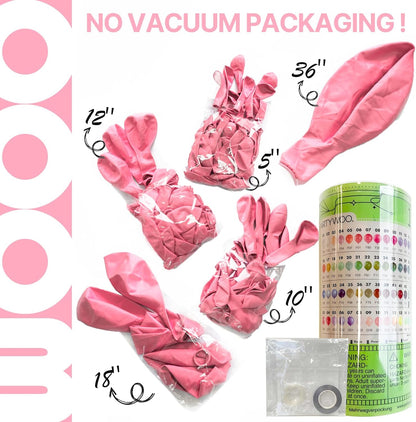 PartyWoo Light Pink Balloon Arch Kit - 127pcs in Various Sizes for Baby Showers & Birthday Parties