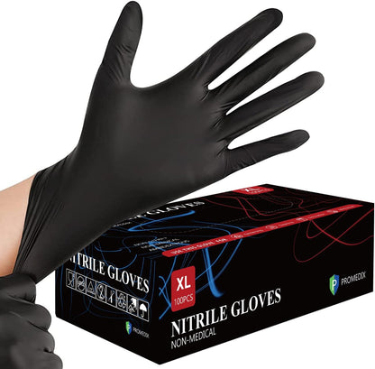 PROMEDIX P Nitrile Disposable Gloves - 4 Mil, 100 Count | Latex-Free & Powder-Free for Food Safety