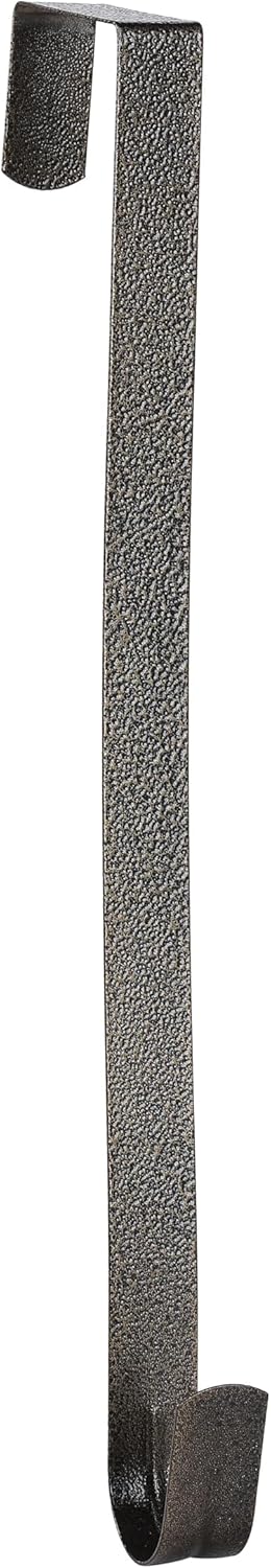 Sattiyrch Wreath Hanger - 12" Steel Over The Door Hook in Textured Bronze for Front Door Decor