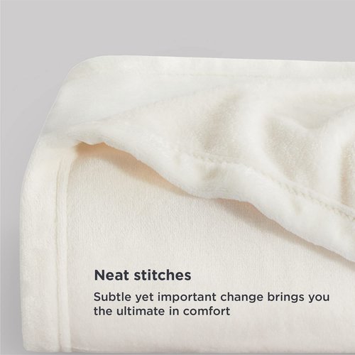 Bedsure GentleSoft Twin XL Fleece Blanket Dorm Bedding - Lightweight Soft Cozy Blankets for Bed, Sofa, Couch, Travel, Camping, Cream, 66"x90"