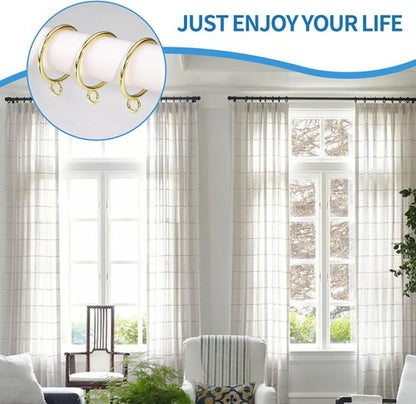 44 Pack Metal Curtain Rings by [Brand Name] - Durable Drapery Rings for Pinch Pleat Curtains | 1.5 Inch ID, Gold