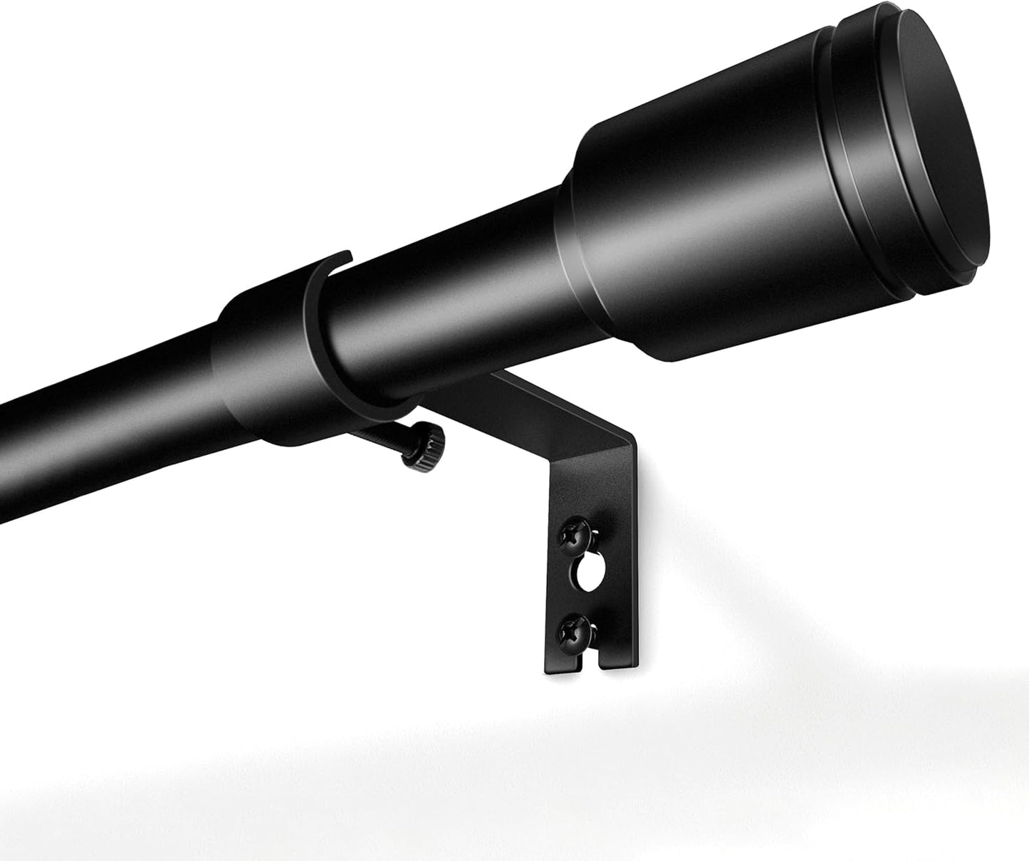 Adjustable Black Curtain Rods by [Brand Name] - 5/8” Diameter, 30-60 Inch for 30-54 Inch Windows